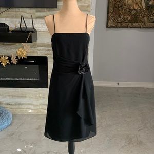 Polka Elegant Little Black Spaghetti‎ Strap Dress. Size M